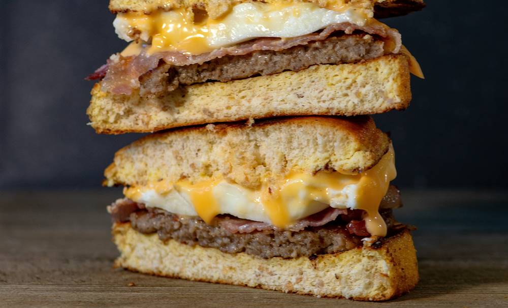 american breakfast sandwich food