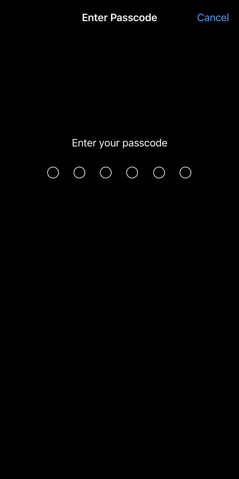control accessories setting passcode