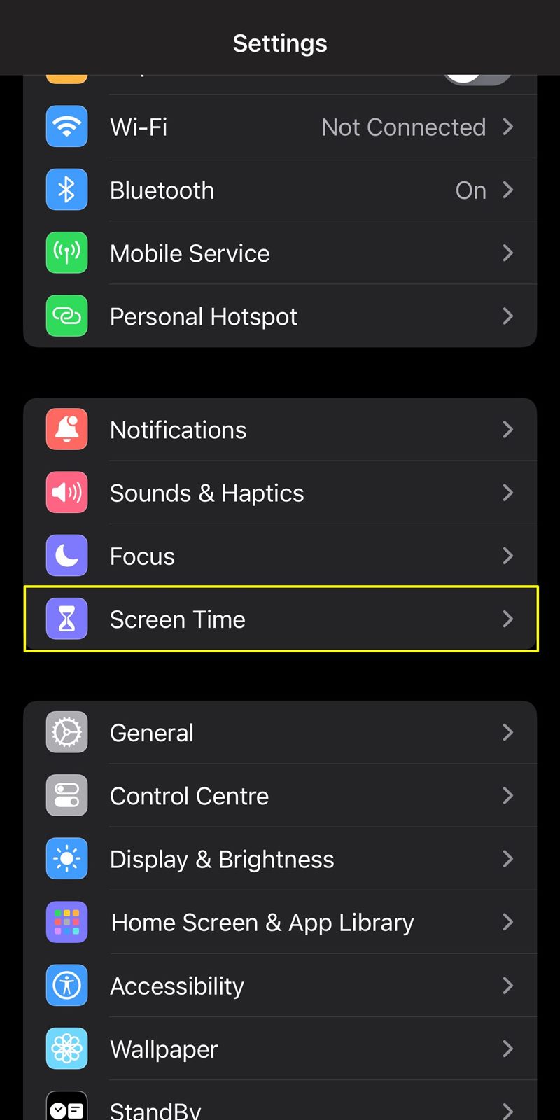 protect iphone screen time settings